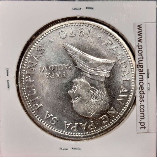 Philippines 1 Piso 1970 Nickel, (UNC), Coins of the World Philippines KM 202