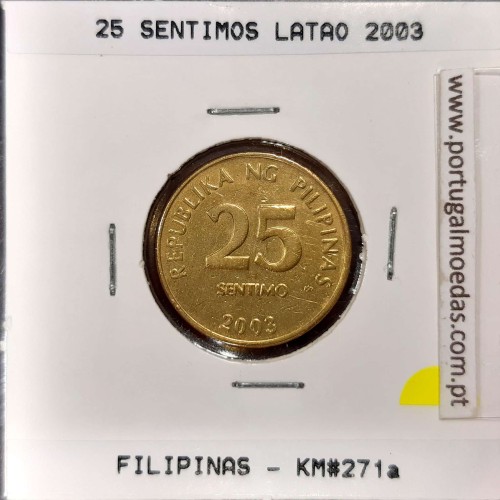 Philippines 25 Sentimo 2003 Brass, (XF), Coins of the World Philippines KM 271a