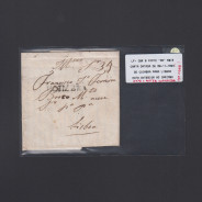 Carta Pré-Filatélica circulada de Coimbra para Lisboa datada de 09-11-1823