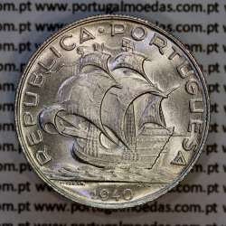 5 escudos 1940 prata, 5$00 1940 prata da República Portuguesa, (Soberba), World Coins Portugal KM 581