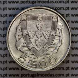 5 escudos 1940 prata, 5$00 1940 prata da República Portuguesa, (MBC+), World Coins Portugal KM 581