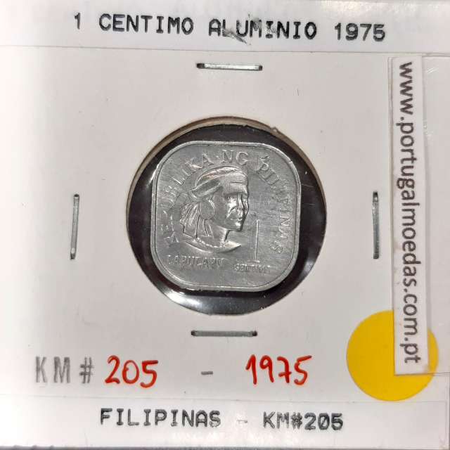 Philippines 1 Sentimo 1975 Aluminium, (XF), Coins of the World Philippines KM 205