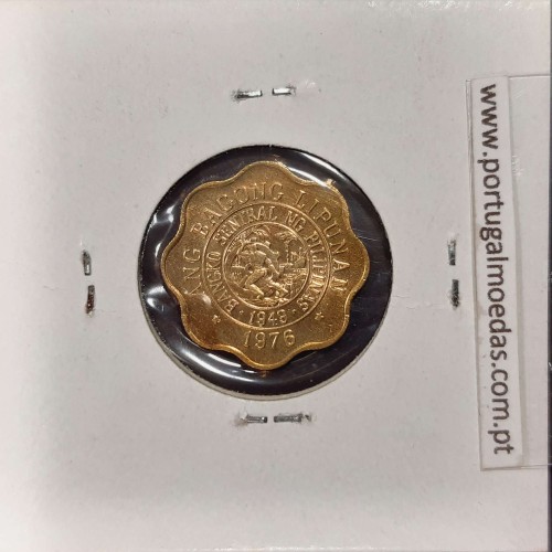 Philippines 5 Sentimos 1976 Brass, (UNC), Coins of the World Philippines KM 206
