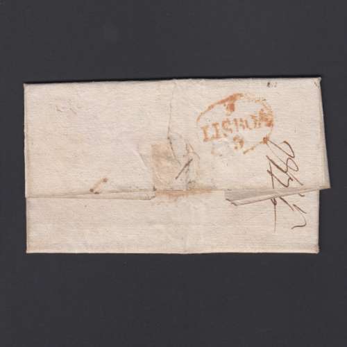Carta Pré-Filatélica circulada de Coimbra para Lisboa datada de 07-03-1829