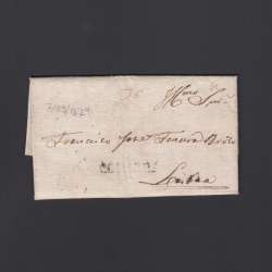 Carta Pré-Filatélica circulada de Coimbra para Lisboa datada de 07-03-1829