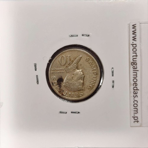 Philippines 10 Sentimos 1972 Copper-Nickel-Zinc, (VF), Coins of the World Philippines KM 198
