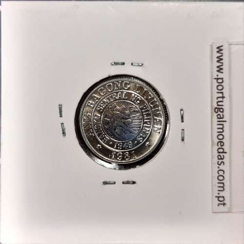 Philippines 10 Sentimos 1981 BSP Copper-Nickel, (UNC), Coins of the World Philippines KM 226