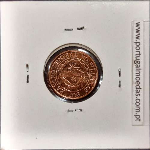 Filipinas 10 Sentimo 1997 Aço-Cobre, (Sob), World Coins Philippines KM 270.1