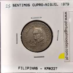 Filipinas 25 Sentimos 1979 BSP Cupro-Niquel, (MBC+), World Coins Philippines KM 227