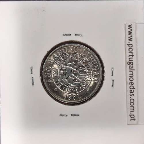 Filipinas 25 Sentimos 1981 BSP Cupro-Niquel, (Sob), World Coins Philippines KM 227