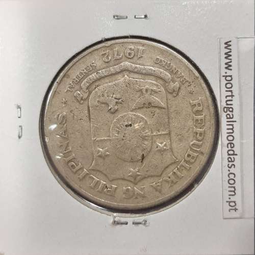 Filipinas 1 Piso 1972 Alpaca, (MBC), World Coins Philippines KM 203