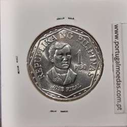 Filipinas 1 Piso 1981 BSP Cupro-Niquel, (Sob), World Coins Philippines KM 209.2