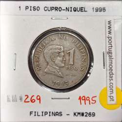 Filipinas 1 Piso 1995 Cupro-Niquel, (MBC), World Coins Philippines KM 269