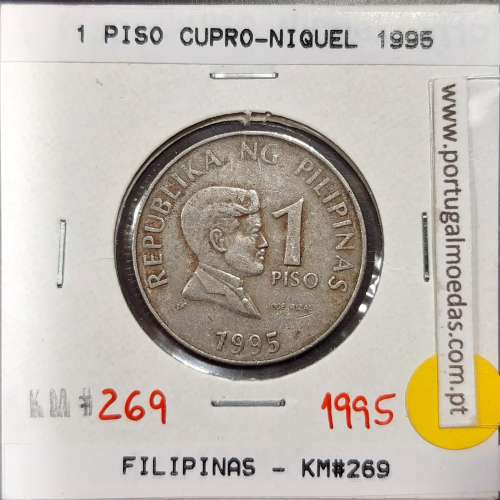 Philippines 1 Piso 1995 Copper-Nickel, (VF), Coins of the World Philippines KM 269