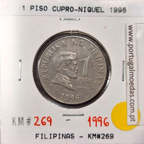 Philippines 1 Piso 1996 Copper-Nickel, (VF+), Coins of the World Philippines KM 269