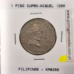 Philippines 1 Piso 1996 Copper-Nickel, (VF), Coins of the World Philippines KM 269