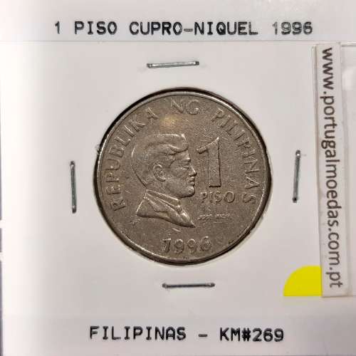Filipinas 1 Piso 1996 Cupro-Niquel, (MBC), World Coins Philippines KM 269
