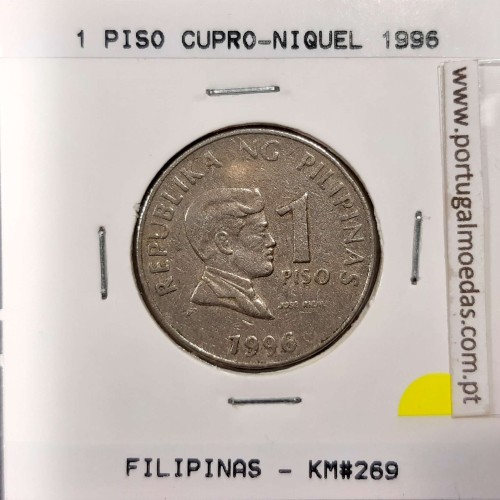Philippines 1 Piso 1996 Copper-Nickel, (VF), Coins of the World Philippines KM 269
