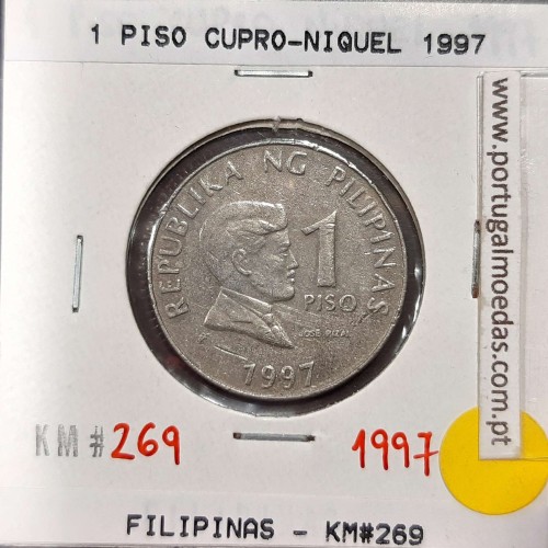 Philippines 1 Piso 1997 Copper-Nickel, (VF), Coins of the World Philippines KM 269