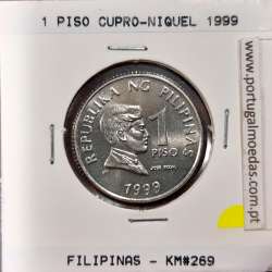 Philippines 1 Piso 1999 Copper-Nickel, (UNC), Coins of the World Philippines KM 269