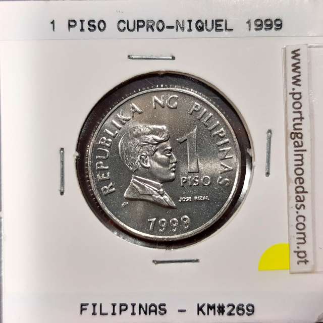 Philippines 1 Piso 1999 Copper-Nickel, (UNC), Coins of the World Philippines KM 269