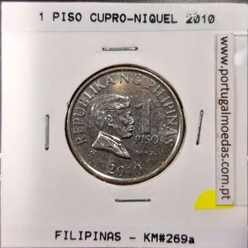 Filipinas 1 Piso 2010 Cupro-Niquel, (Bela), World Coins Philippines KM 269a