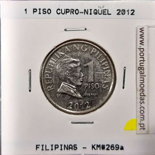 Filipinas 1 Piso 2012 Cupro-Niquel, (Bela), World Coins Philippines KM 269a