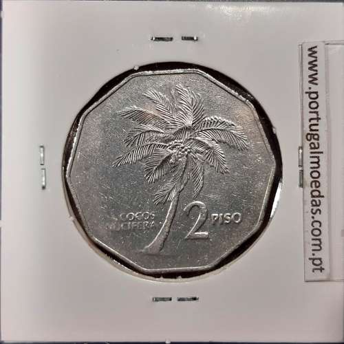 Philippines 2 Piso 1990 Copper-Nickel, (VF+), Coins of the World Philippines KM 244