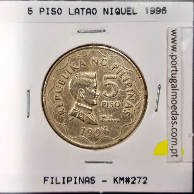 Philippines 5 Piso 1996 Nickel-Brass, (VF+), Coins of the World Philippines KM 272