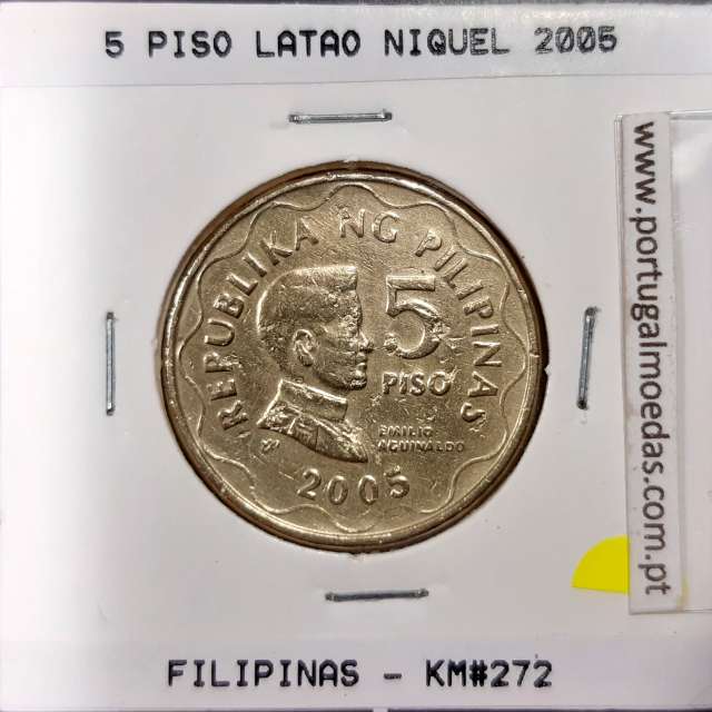 Philippines 5 Piso 2005 Nickel-Brass, (VF), Coins of the World Philippines KM 272
