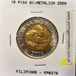 Philippines 10 Piso 2006 Bi-metallic, (UNC), Coins of the World Philippines KM 278
