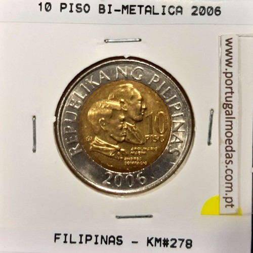 Philippines 10 Piso 2006 Bi-metallic, (UNC), Coins of the World Philippines KM 278