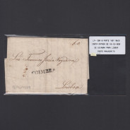 Carta Pré-Filatélica circulada de Coimbra para Lisboa datada de 10-12-1829