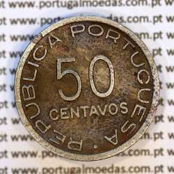 São Tomé and Príncipe, 50 Centavos 1948 Bronze-nickel, former Portuguese colony, (VF), WorldCoins Saint Thomas & Prince KM8