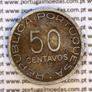 São Tomé e Príncipe, 50 Centavos 1948 Alpaca, Ex-colónia portuguesa,  (MBC), World Coins Saint Thomas & Prince Island KM 8