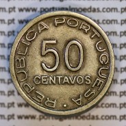 São Tomé e Príncipe, 50 Centavos 1948 Alpaca, Ex-colónia portuguesa,  (MBC), World Coins Saint Thomas & Prince Island KM 8