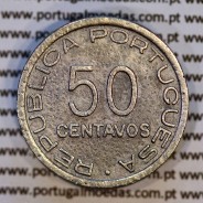 São Tomé and Príncipe, 50 Centavos 1948 Bronze-nickel, former Portuguese colony, (VF), WorldCoins Saint Thomas & Prince KM8