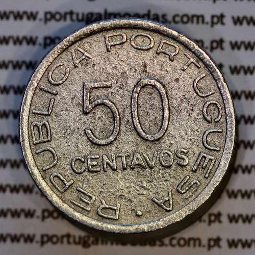 São Tomé and Príncipe, 50 Centavos 1948 Bronze-nickel, former Portuguese colony, (F), WorldCoins Saint Thomas & Prince KM8