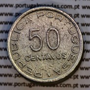 São Tomé and Príncipe, 50 Centavos 1948 Bronze-nickel, former Portuguese colony, (F), WorldCoins Saint Thomas & Prince KM8