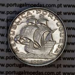 2$50 Escudos 1932 prata, 2 escudos e 50 centavos 1932 em prata da Republica Portuguesa, (Bela), World Coins Portugal KM 580