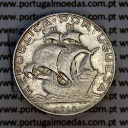 2$50 Escudos 1948 prata, 2 escudos e 50 centavos 1948 em prata da Republica Portuguesa, (MBC), World Coins Portugal KM 580