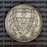 Portugal, silver coin 2$50 Escudos 1948, 2-1/2 or 2.5 Escudos 1948 Portuguese Republic, (VF), World Coins Portugal KM 580