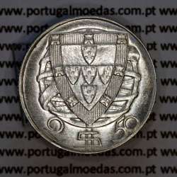 2$50 Escudos 1945 prata, 2 escudos e 50 centavos 1945 em prata da Republica Portuguesa, (MBC+), World Coins Portugal KM 580