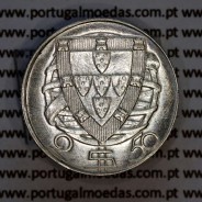 Portugal, silver coin 2$50 Escudos 1945, 2-1/2 or 2.5 Escudos 1945 Portuguese Republic, (VF+), World Coins Portugal KM 580