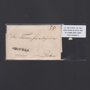 Carta Pré-Filatélica circulada de Coimbra para Lisboa datada de 02-01-1830
