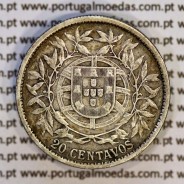 Portugal, silver coin of 20 centavos 1916, $20 centavos of the Portuguese Republic, (VF), World Coins Portugal KM 562