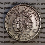 Cabo Verde, 2$50 1953 cuproníquel, dois escudos e cinquenta centavos 1953 cuproníquel, (MBC+/Bela-), World Coins Cape Verde KM 9
