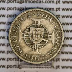 Cape Verde, Copper-Nickel coin of 2 1/2 Escudos 1953, 2$50 Escudos 1953 Copper-Nickel, (VF+), World Coins Cape Verde KM 9