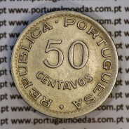50 Centavos 1949 Nickel brass of Cape Verde, 50 Centavos 1949, former Portuguese colony, (VF+), World Coins Cape Verde KM6