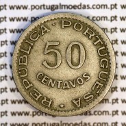 50 Centavos 1949 Nickel brass of Cape Verde, 50 Centavos 1949, former Portuguese colony, (F+/VF), World Coins Cape Verde KM6
